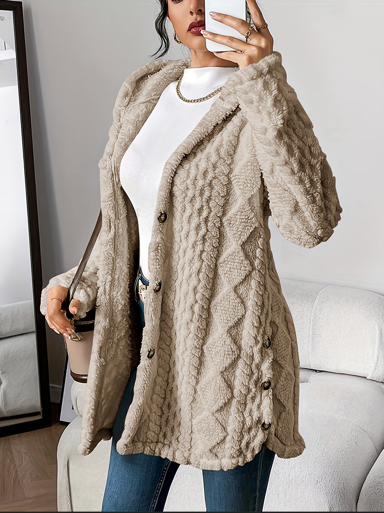 Jessica | Plush Hooded Cardigan
