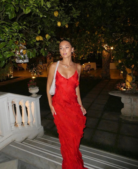 Aliza | Ruffled Maxi Dress